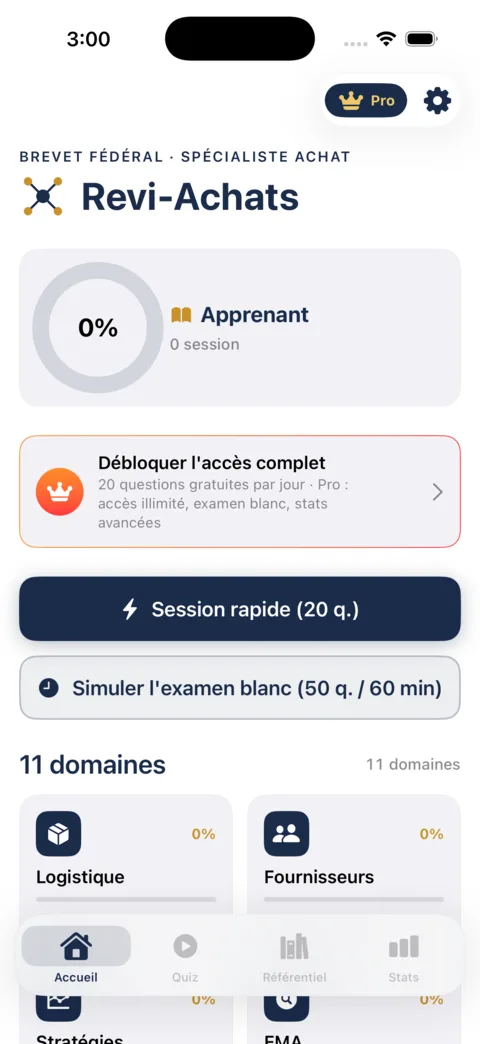 Revi-Achats — aperçu de l'application iOS