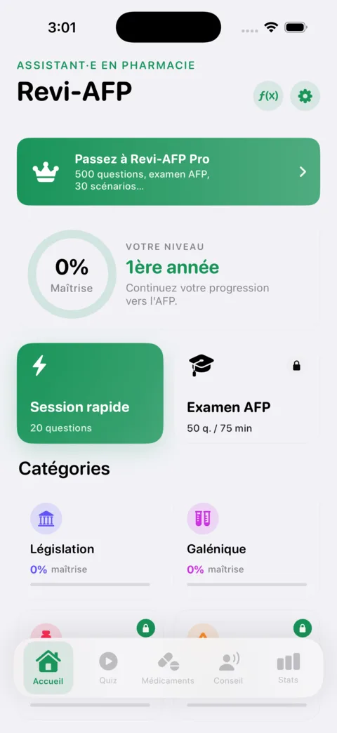 Revi-AFP — aperçu de l'application iOS