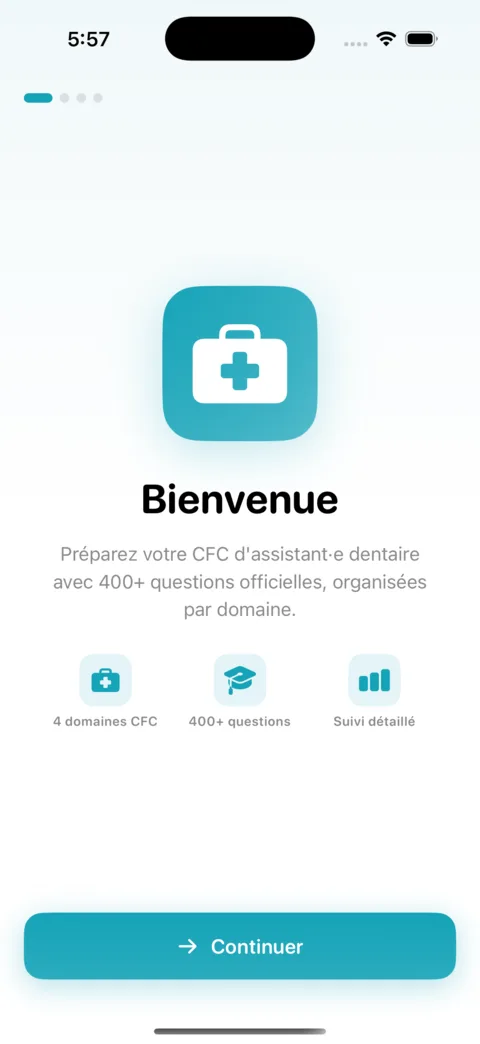 Revi-AssistantDentaire — Screenshot 1 der iOS-App