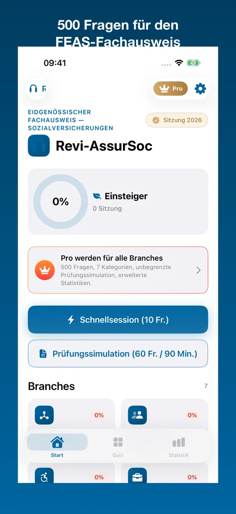 Revi-AssurSoc — Screenshot 1 der iOS-App