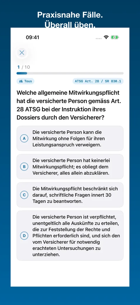 Revi-AssurSoc — Screenshot 3 der iOS-App