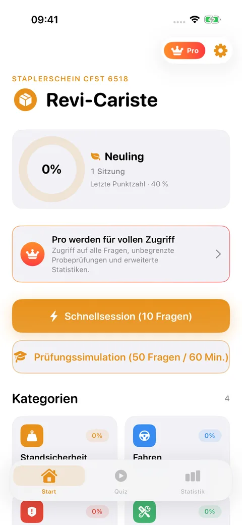 Revi-Cariste — Screenshot 1 der iOS-App