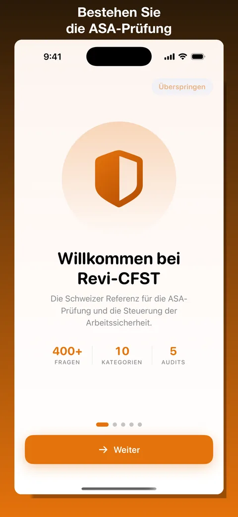 Revi-CFST — Screenshot 1 der iOS-App
