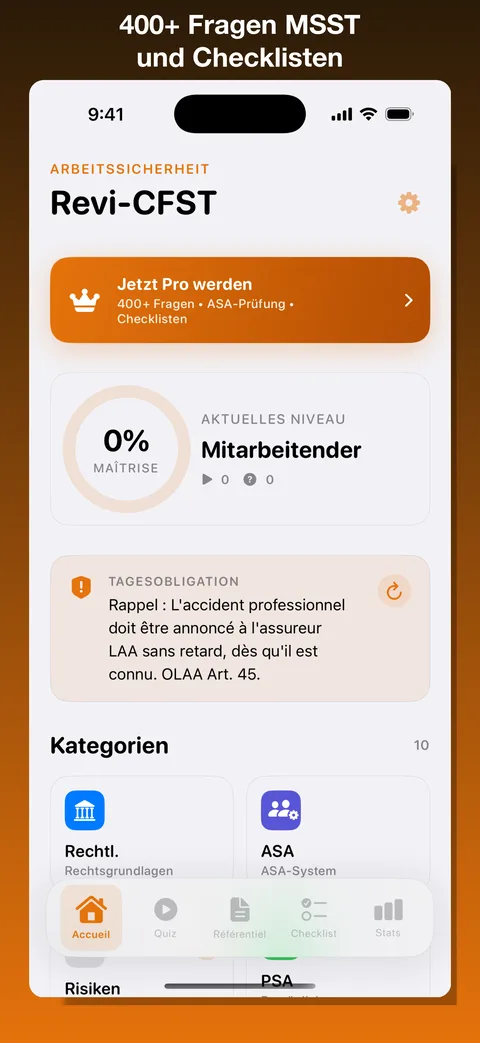 Revi-CFST — Screenshot 2 der iOS-App
