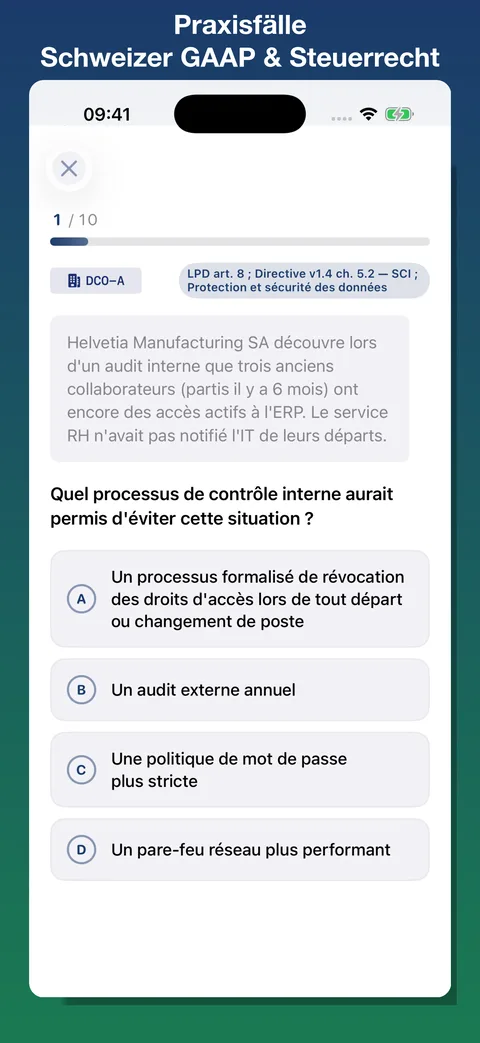 Revi-Compta — Screenshot 3 der iOS-App