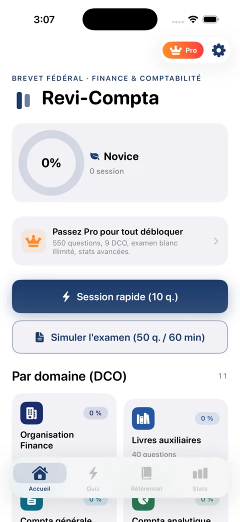 Revi-Compta — aperçu de l'application iOS