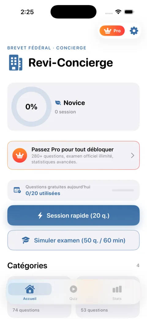 Revi-Concierge — aperçu de l'application iOS