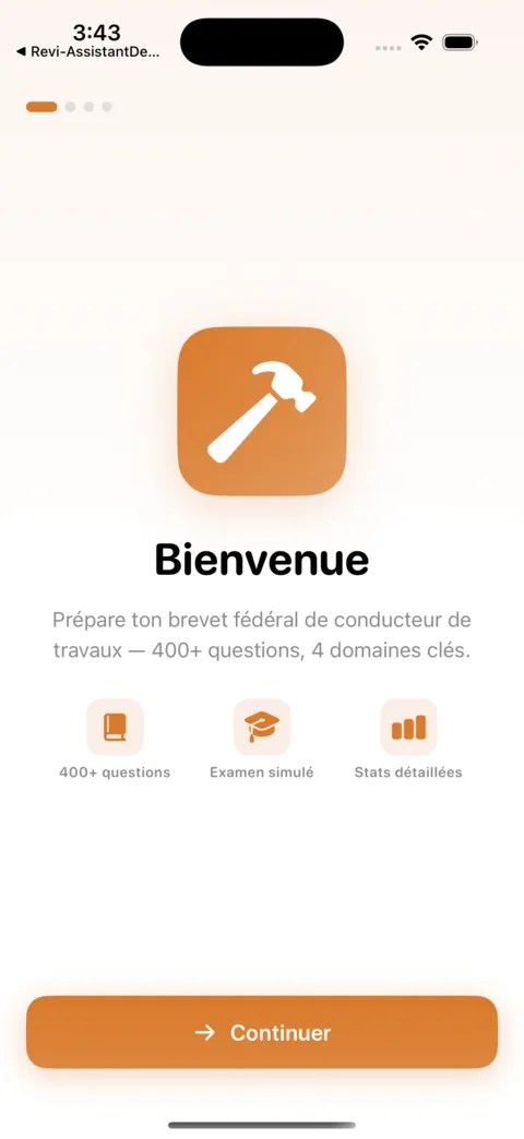 Revi-ConducteurTravaux — Screenshot 1 der iOS-App