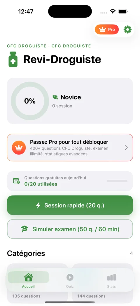 Revi-Droguiste — aperçu de l'application iOS