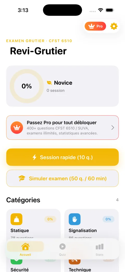 Revi-Grutier — aperçu de l'application iOS