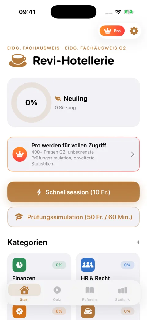 Revi-Hotellerie — Screenshot 1 der iOS-App