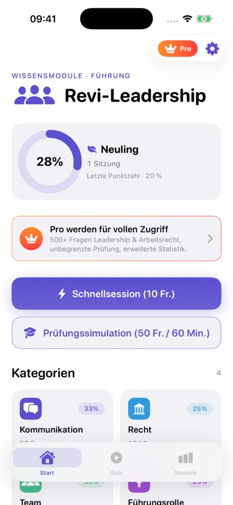 Revi-Leadership — Screenshot 1 der iOS-App