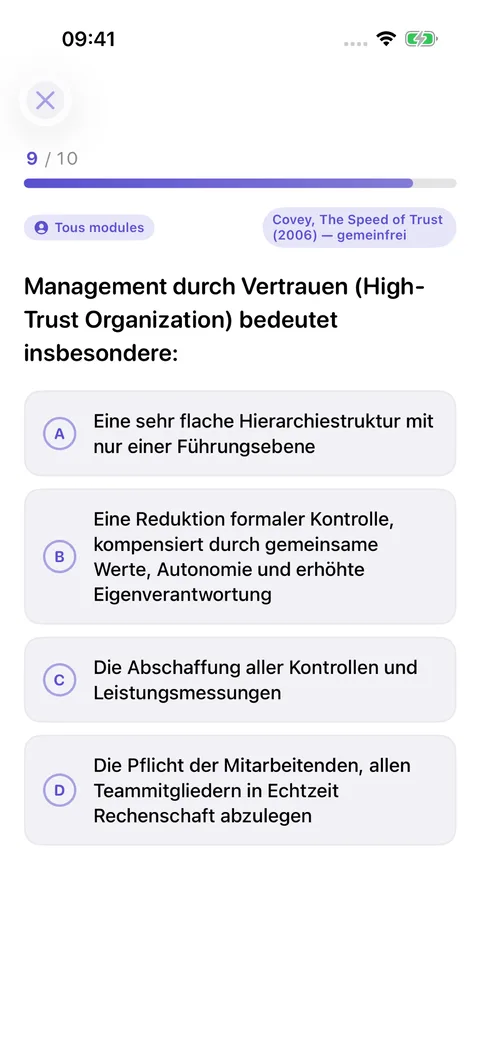 Revi-Leadership — Screenshot 3 der iOS-App