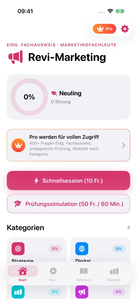 Revi-Marketing — Screenshot 1 der iOS-App
