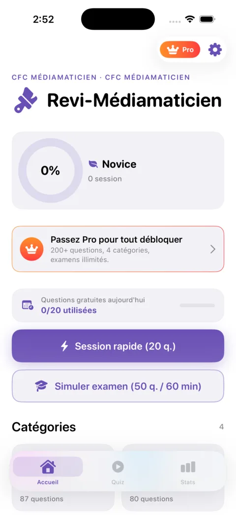 Revi-Mediamaticien — aperçu de l'application iOS