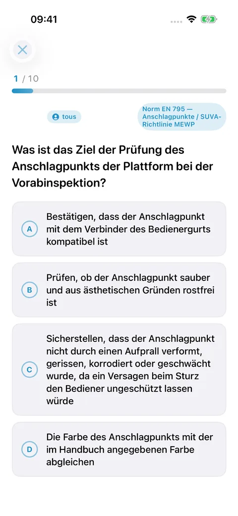 Revi-Nacelle — Screenshot 2 der iOS-App