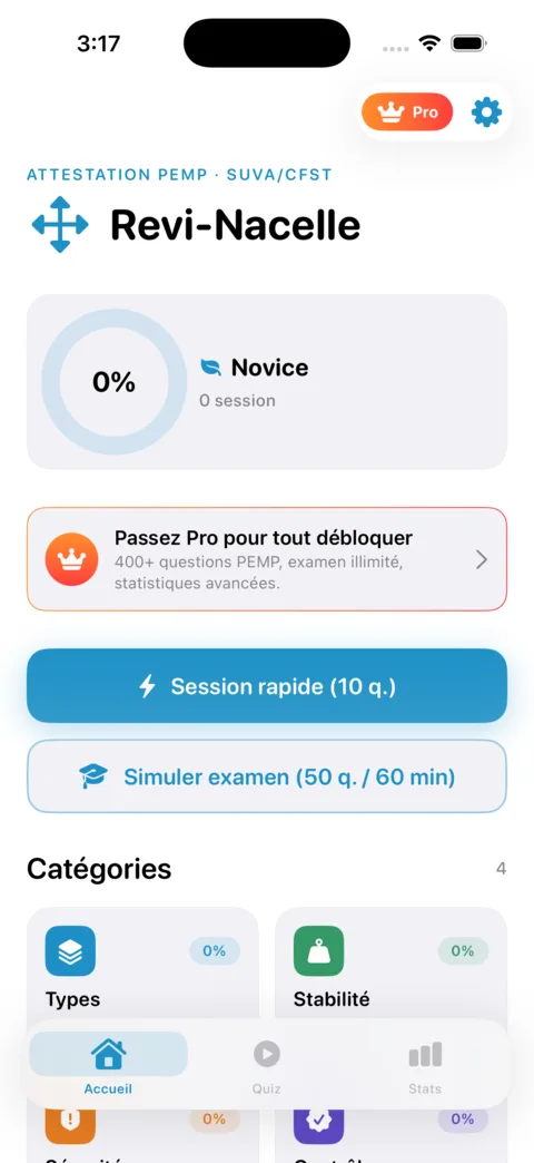 Revi-Nacelle — aperçu de l'application iOS