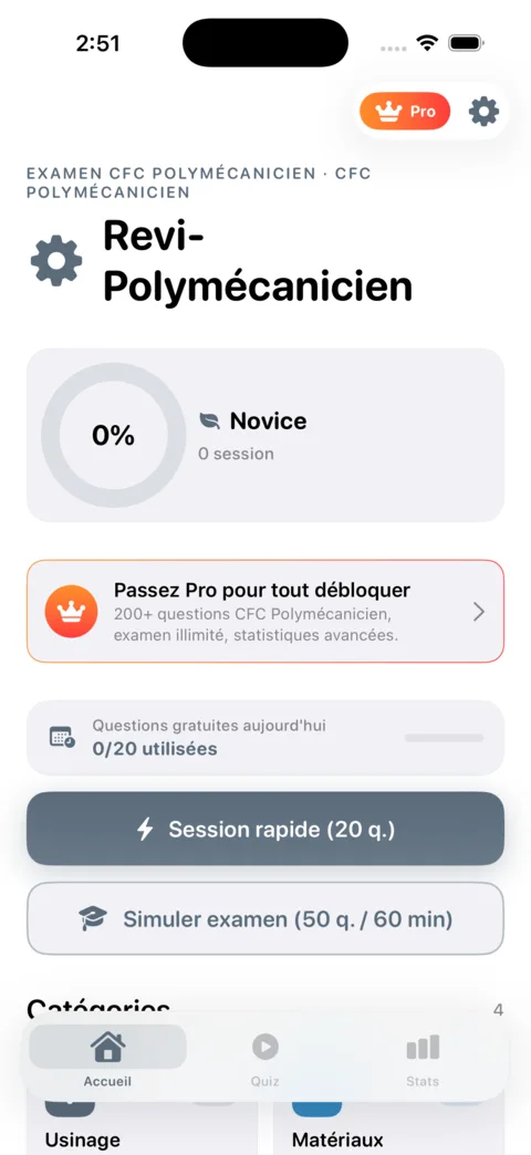 Revi-Polymecanicien — aperçu de l'application iOS