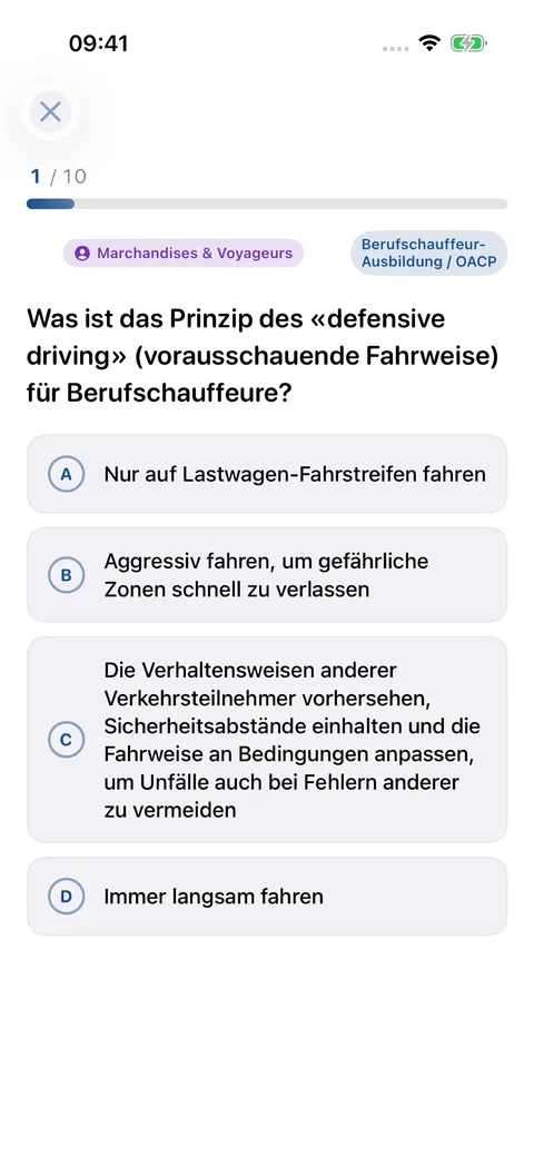 Revi-Transporteur — Screenshot 2 der iOS-App
